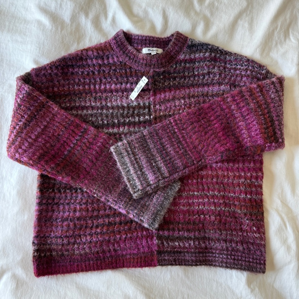 NWT Madewell Space-Dyed Crewneck Sweater